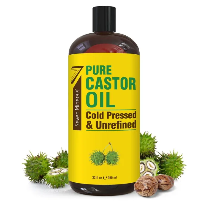 Seven Minerals Pure Castor Oil, cold pressed and unrefined